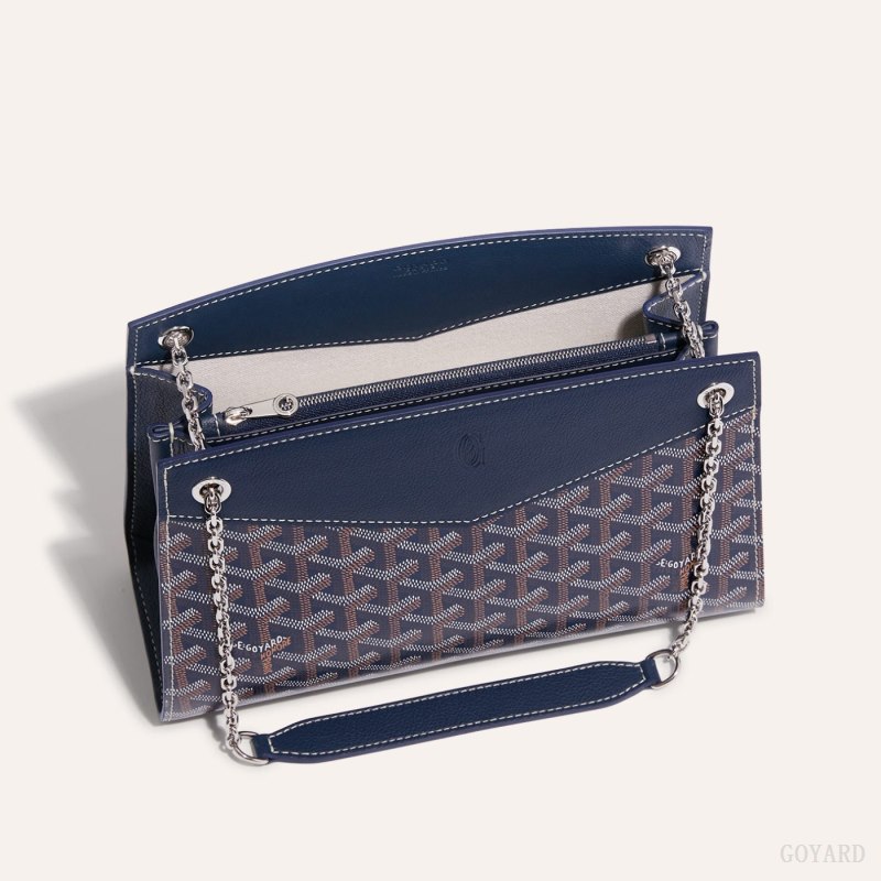 Goyard Rouette Structuré PM Bag Omuz Çantası Lacivert Mavi | GY-FCC8866