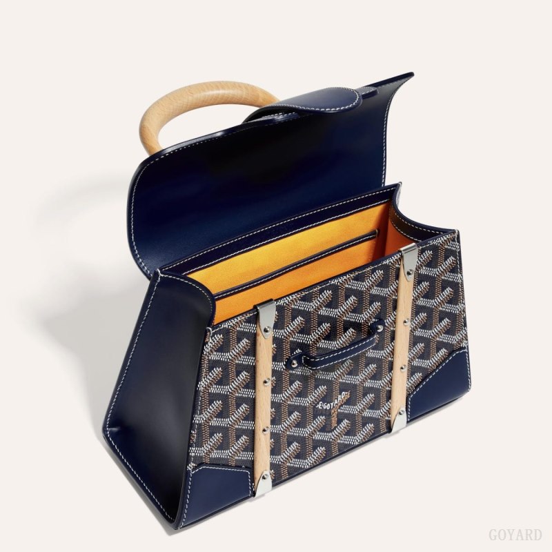 Goyard SAÏGON STRUCTURE MINI BAG Çantası Lacivert Mavi | GY-AVI5067