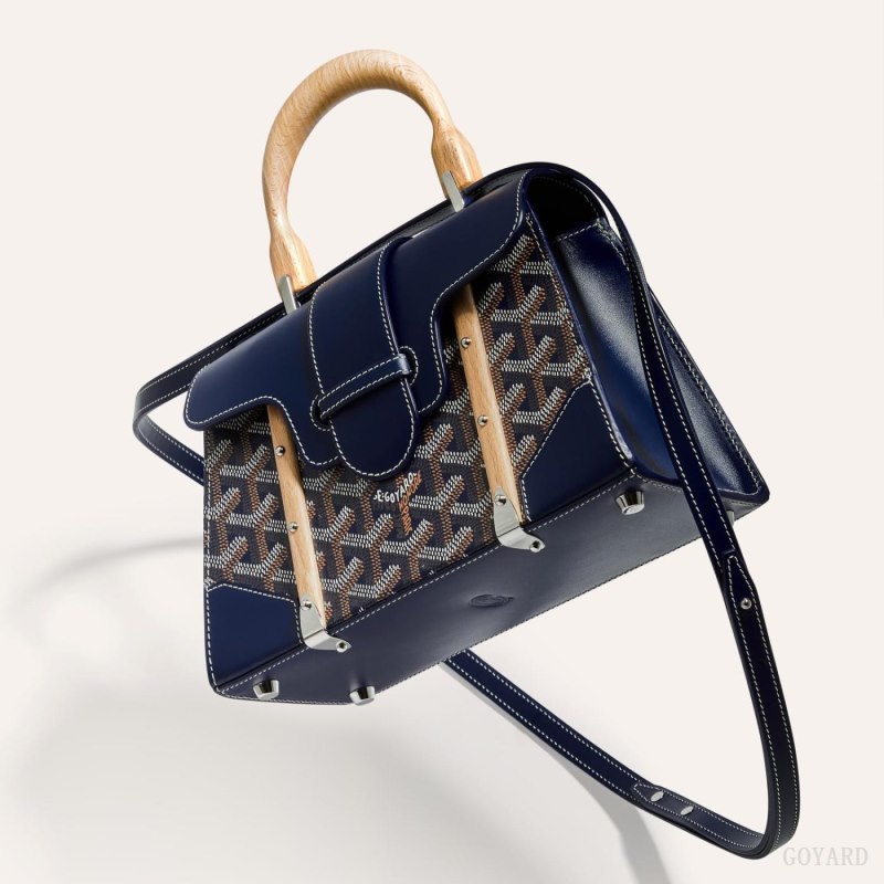 Goyard SAÏGON STRUCTURE MINI BAG Çantası Lacivert Mavi | GY-AVI5067