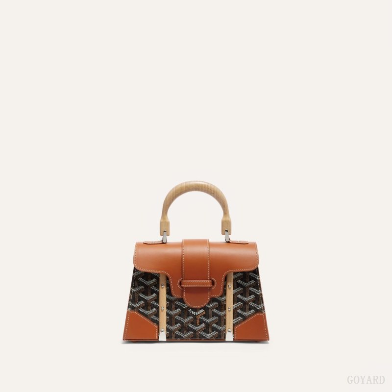 Goyard SAÏGON STRUCTURE MINI BAG Çantası Siyah Kahverengi | GY-IDJ5526