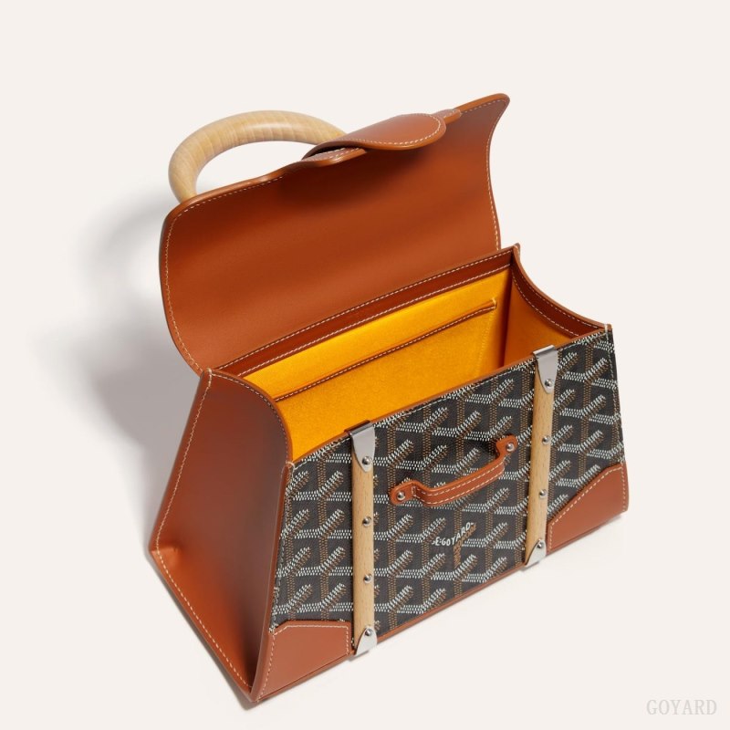Goyard SAÏGON STRUCTURE MINI BAG Çantası Siyah Kahverengi | GY-IDJ5526