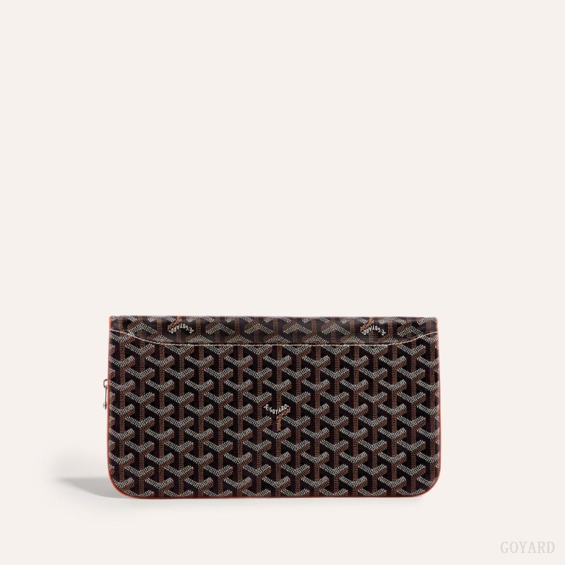 Goyard SAINTE-MARIE CLUTCH Kese Çanta Siyah Kahverengi | GY-ODG9735
