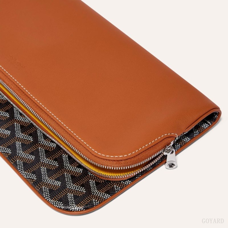 Goyard SAINTE-MARIE CLUTCH Kese Çanta Siyah Kahverengi | GY-ODG9735