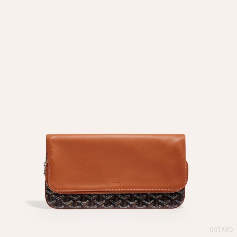 Goyard SAINTE-MARIE CLUTCH Kese Çanta Siyah Kahverengi | GY-ODG9735