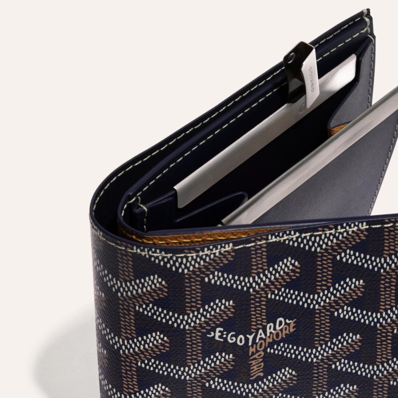Goyard SAINT-FLORENTIN WALLET Cüzdan Lacivert Mavi | GY-PWD4458