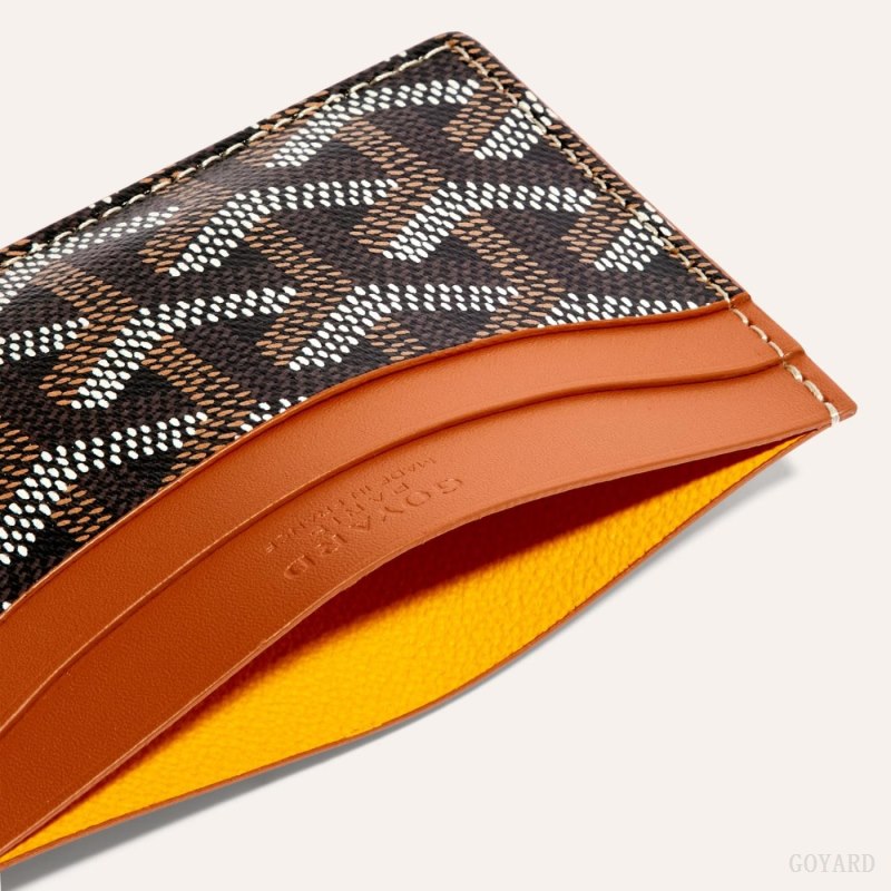 Goyard SAINT-SULPICE CARD WALLET Kartlık Siyah Kahverengi | GY-BOE2636