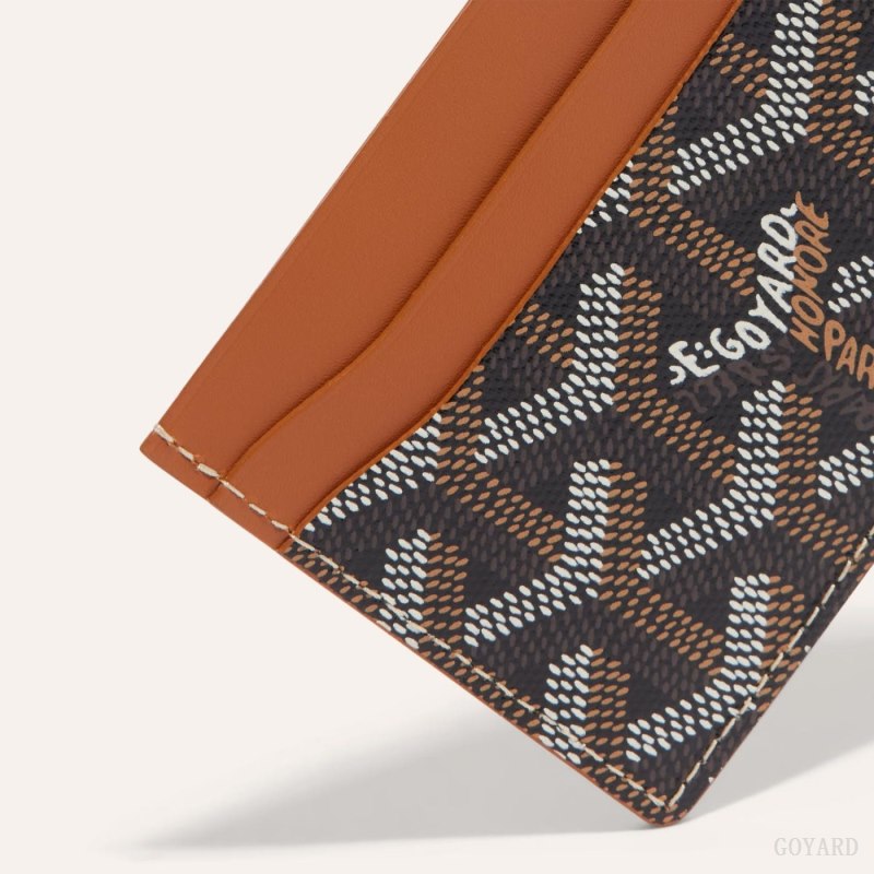 Goyard SAINT-SULPICE CARD WALLET Kartlık Siyah Kahverengi | GY-BOE2636