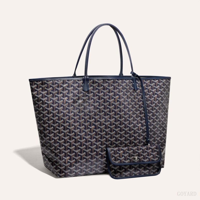 Goyard SAINT LOUIS GM BAG Tote Çanta Lacivert Mavi | GY-VSN6608