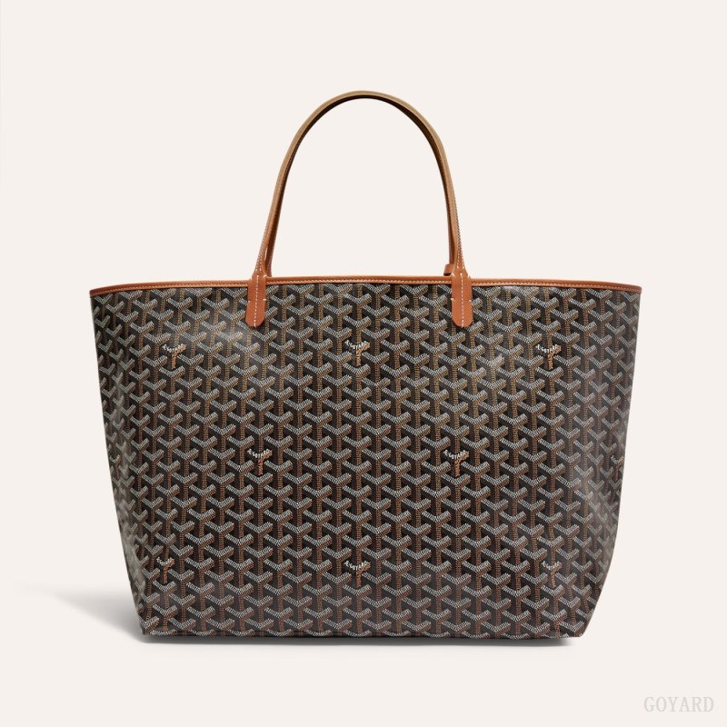 Goyard SAINT LOUIS GM BAG Tote Çanta Siyah Kahverengi | GY-RRB0909