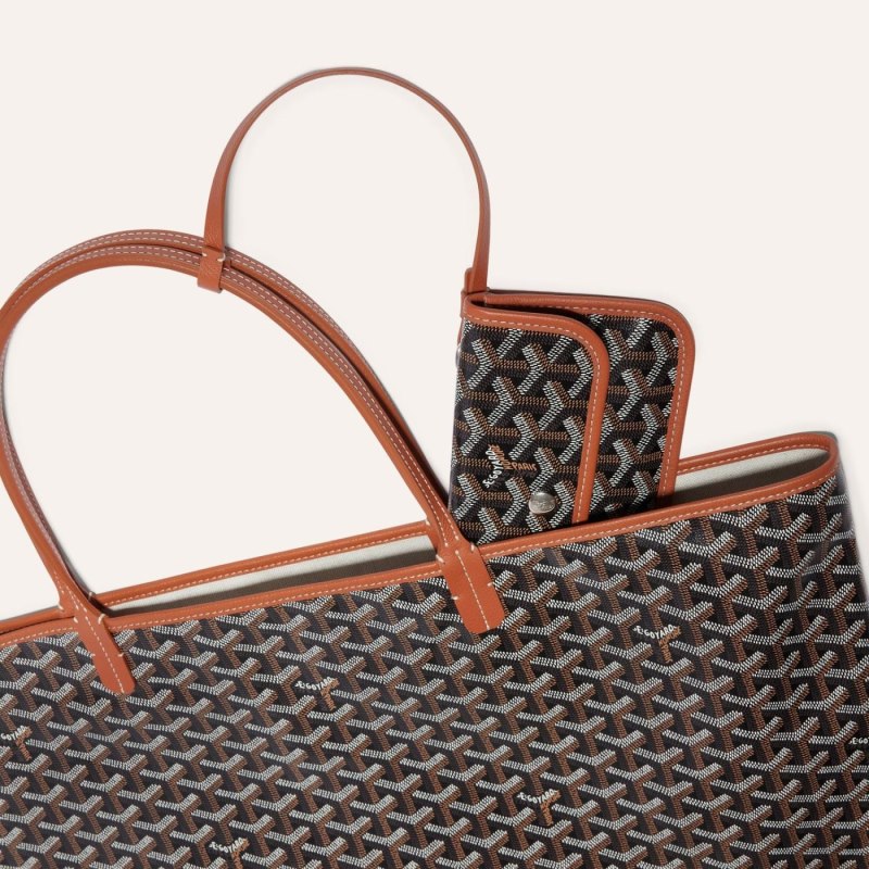 Goyard SAINT LOUIS GM BAG Tote Çanta Siyah Kahverengi | GY-RRB0909