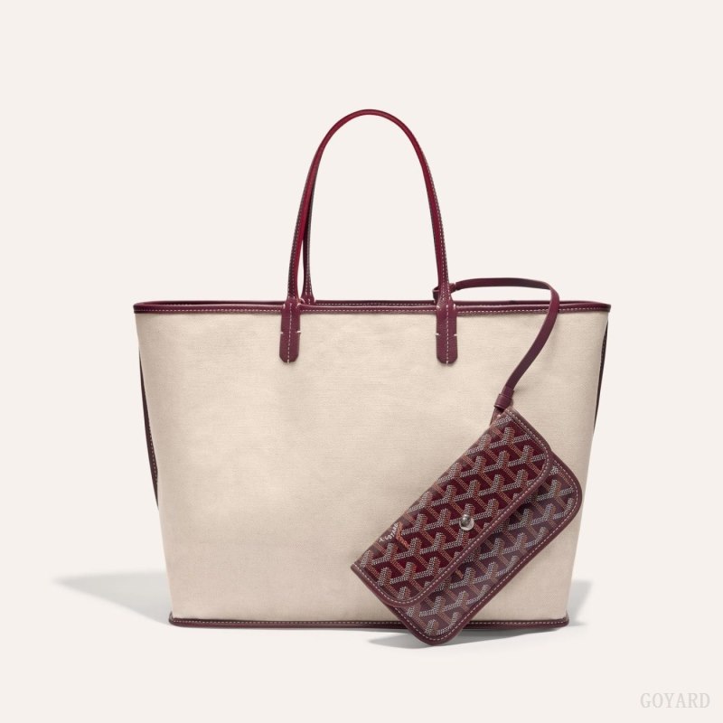 Goyard SAINT LOUIS PM BAG Tote Çanta Bordo | GY-GWP4175