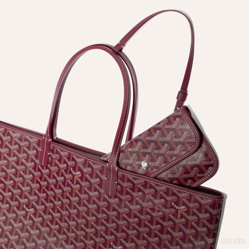 Goyard SAINT LOUIS PM BAG Tote Çanta Bordo | GY-GWP4175