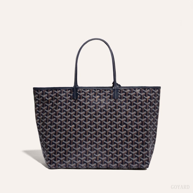 Goyard SAINT LOUIS PM BAG Tote Çanta Lacivert Mavi | GY-NVR3159
