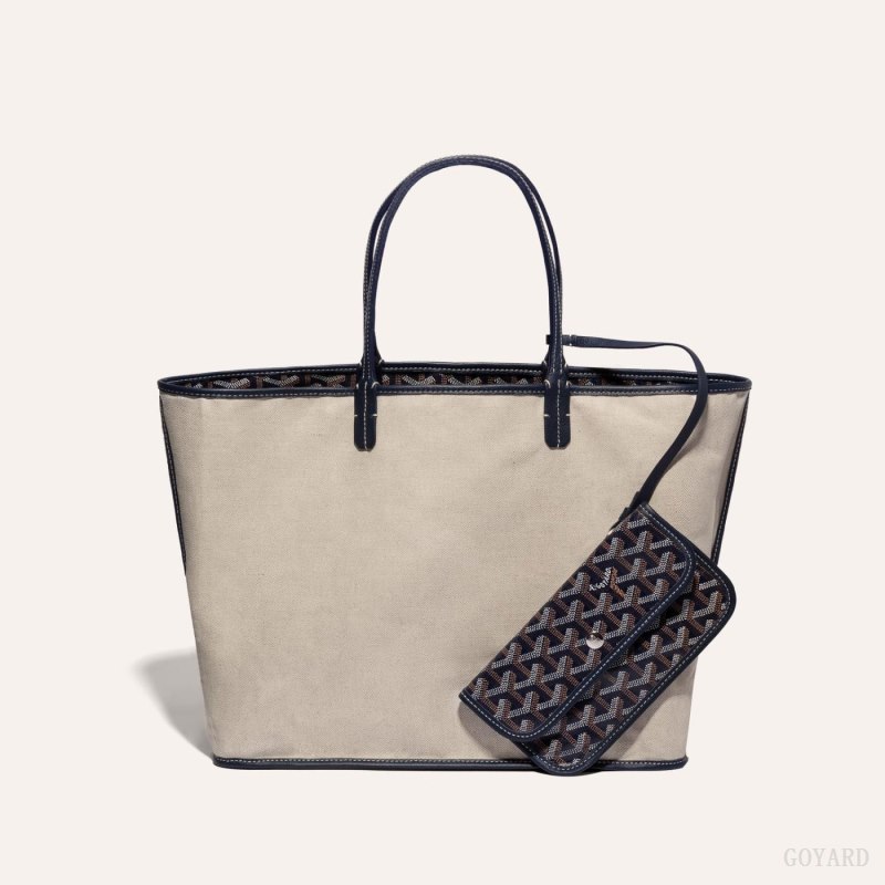 Goyard SAINT LOUIS PM BAG Tote Çanta Lacivert Mavi | GY-NVR3159