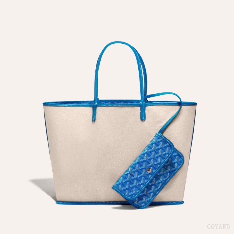 Goyard SAINT LOUIS PM BAG Tote Çanta Mavi | GY-IOD3703