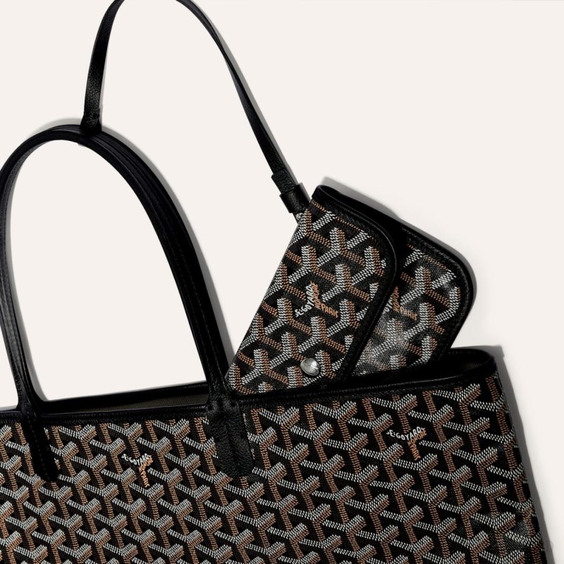 Goyard SAINT LOUIS PM BAG Tote Çanta Siyah | GY-EBY6888