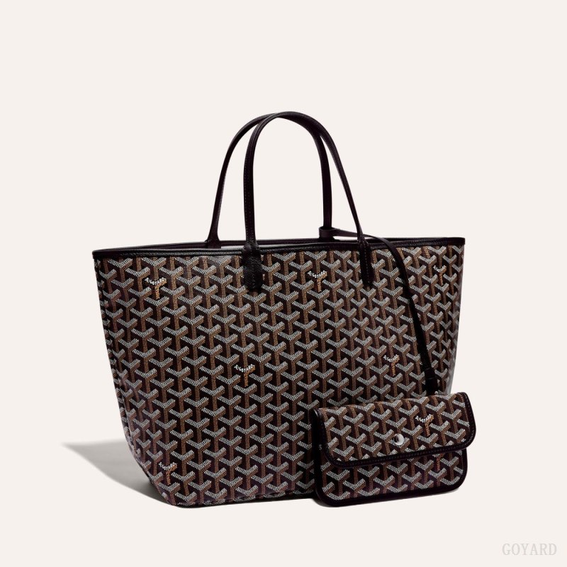 Goyard SAINT LOUIS PM BAG Tote Çanta Siyah | GY-EBY6888