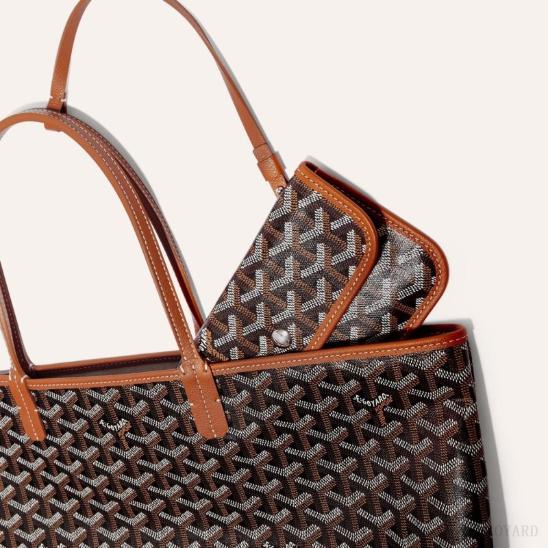 Goyard SAINT LOUIS PM BAG Tote Çanta Siyah Kahverengi | GY-CJO0985
