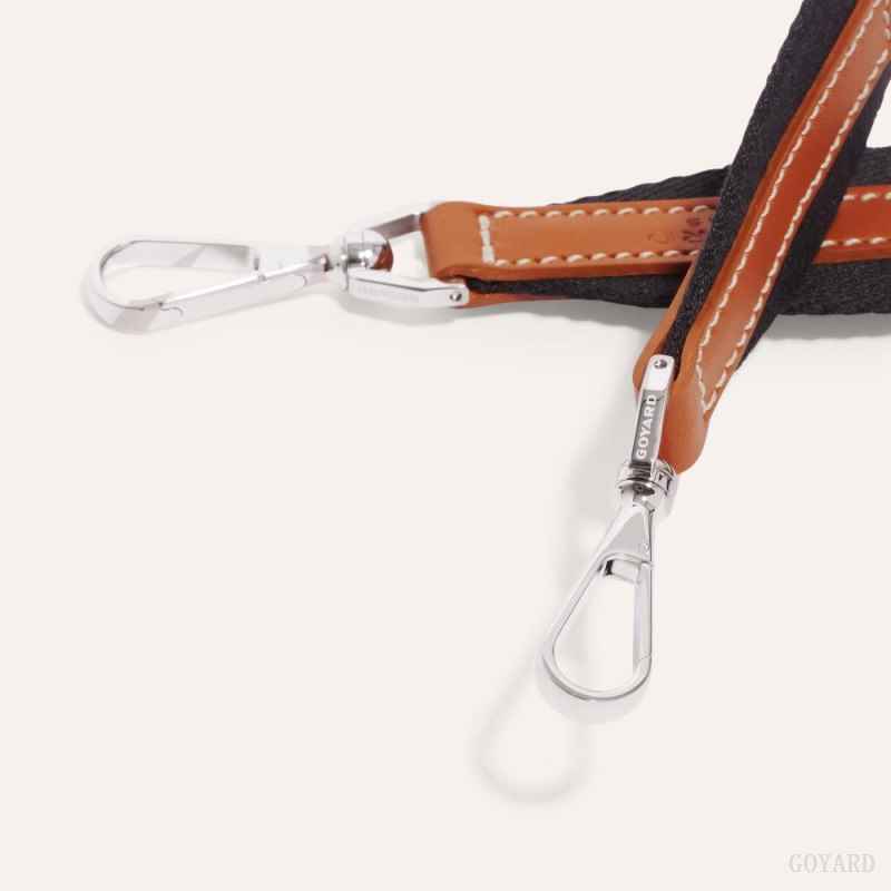 Goyard SANGLE PM STRAP Çanta Kayışı Siyah Kahverengi | GY-LXH1842