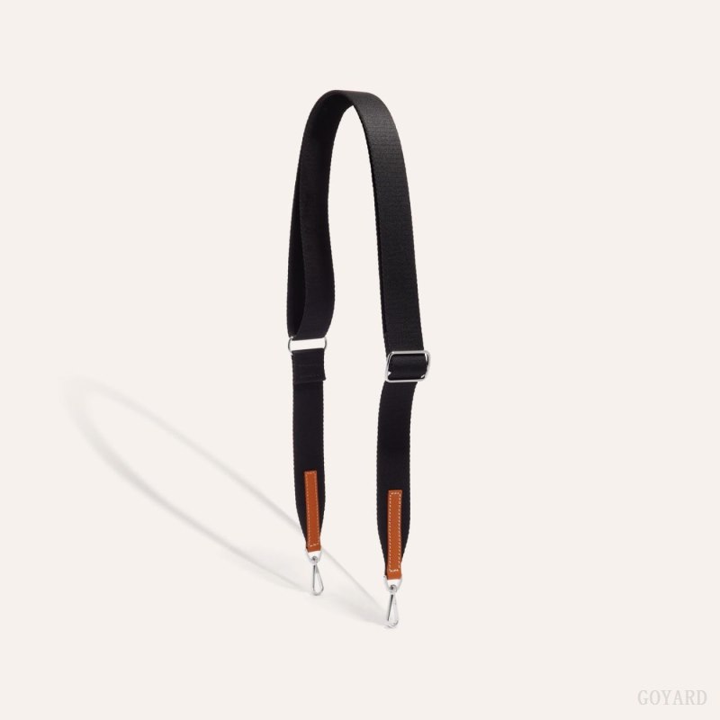 Goyard SANGLE PM STRAP Çanta Kayışı Siyah Kahverengi | GY-LXH1842