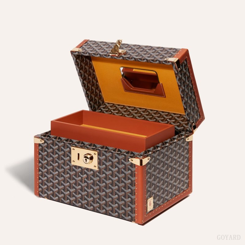 Goyard SARDAIGNE VANITY CASE Boxes Siyah Kahverengi | GY-LGN7806
