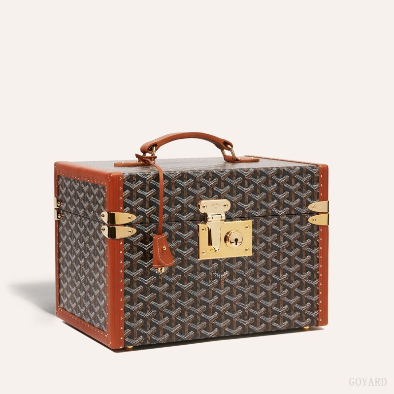 Goyard SARDAIGNE VANITY CASE Boxes Siyah Kahverengi | GY-LGN7806
