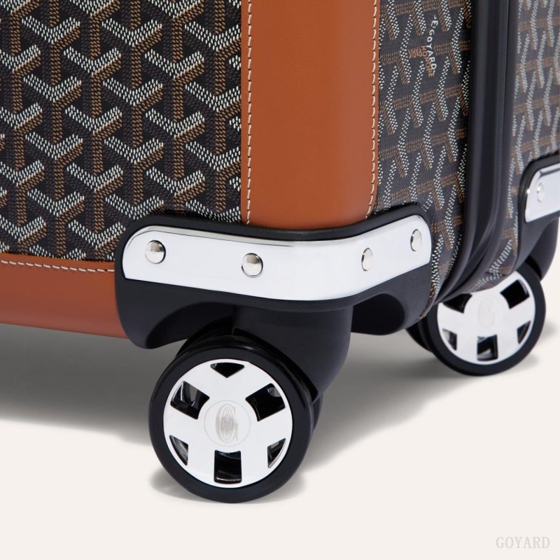 Goyard SATOLAS GM ROLLING SUITCASE Valiz Siyah Kahverengi | GY-BWK2158