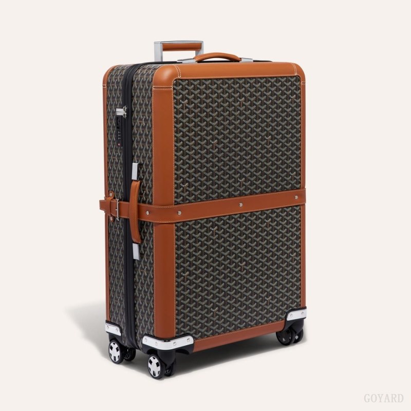 Goyard SATOLAS GM ROLLING SUITCASE Valiz Siyah Kahverengi | GY-BWK2158
