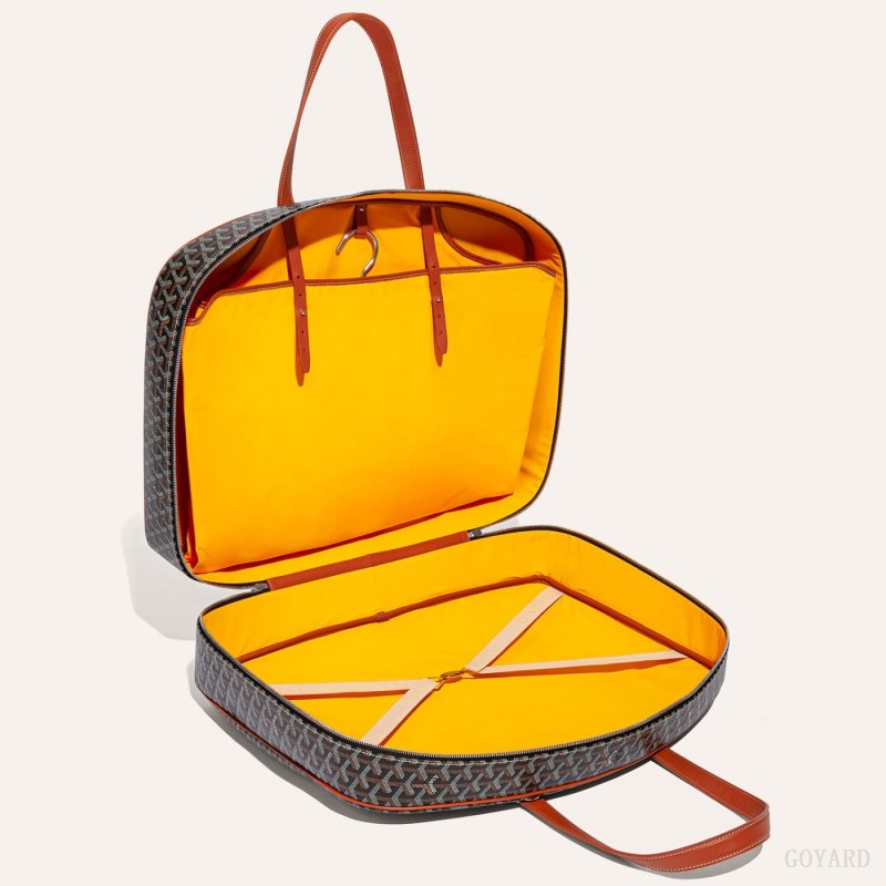 Goyard SAVILE ROW GARMENT BAG Seyahat Çantası Siyah Kahverengi | GY-ZSR6662