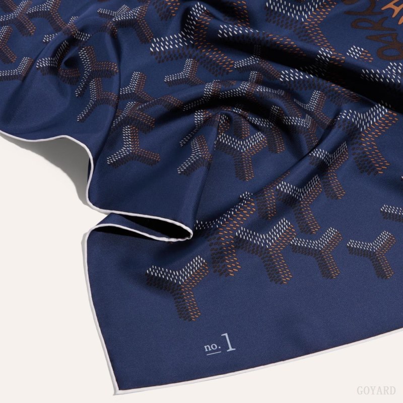 Goyard SCARF N°1 Fular Lacivert Mavi | GY-ODL4519
