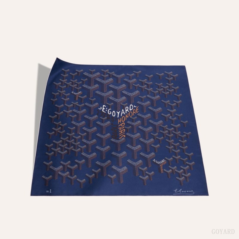 Goyard SCARF N°1 Fular Lacivert Mavi | GY-ODL4519