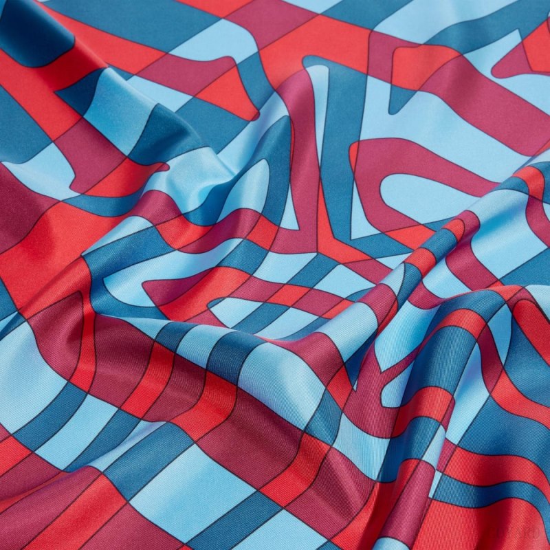 Goyard SCARF N°2 Fular Mavi Kırmızı | GY-VQZ7720