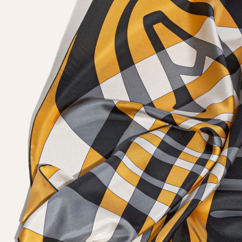 Goyard SCARF N°2 Fular Sarı Siyah | GY-KZZ2054