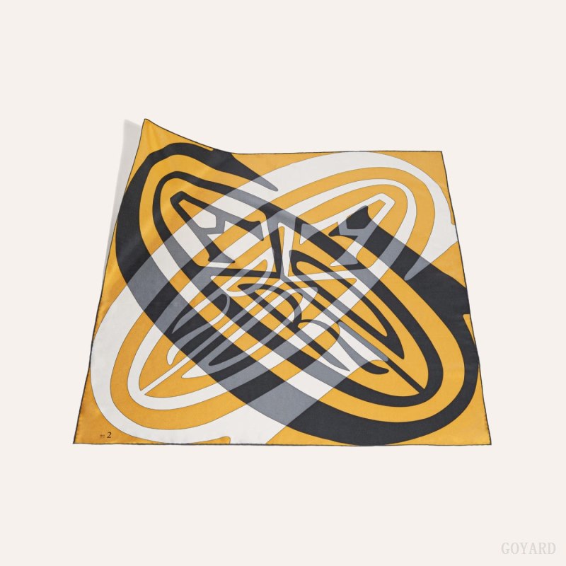 Goyard SCARF N°2 Fular Sarı Siyah | GY-KZZ2054