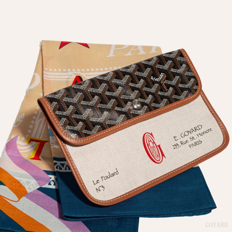 Goyard SCARF N°3 Fular Lacivert Mavi Bej Rengi | GY-HSE1252