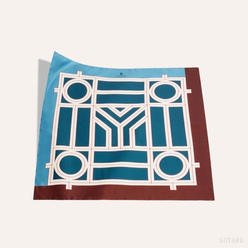 Goyard SCARF N°4 Fular Lacivert Mavi Bordo | GY-VEV9900