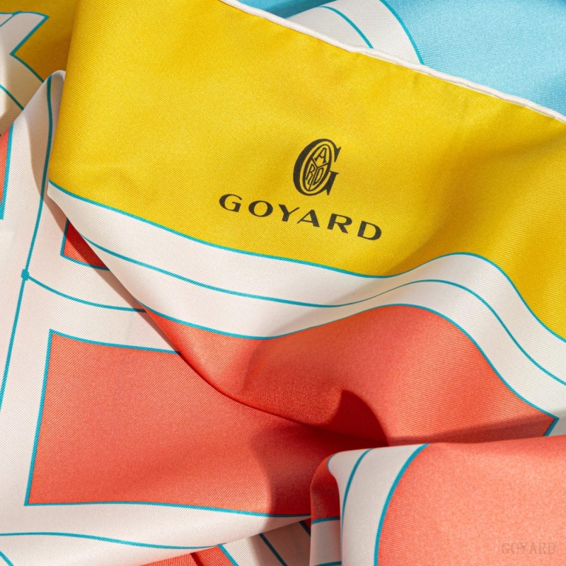 Goyard SCARF N°4 Fular Turuncu Mavi Sarı | GY-XUS8392