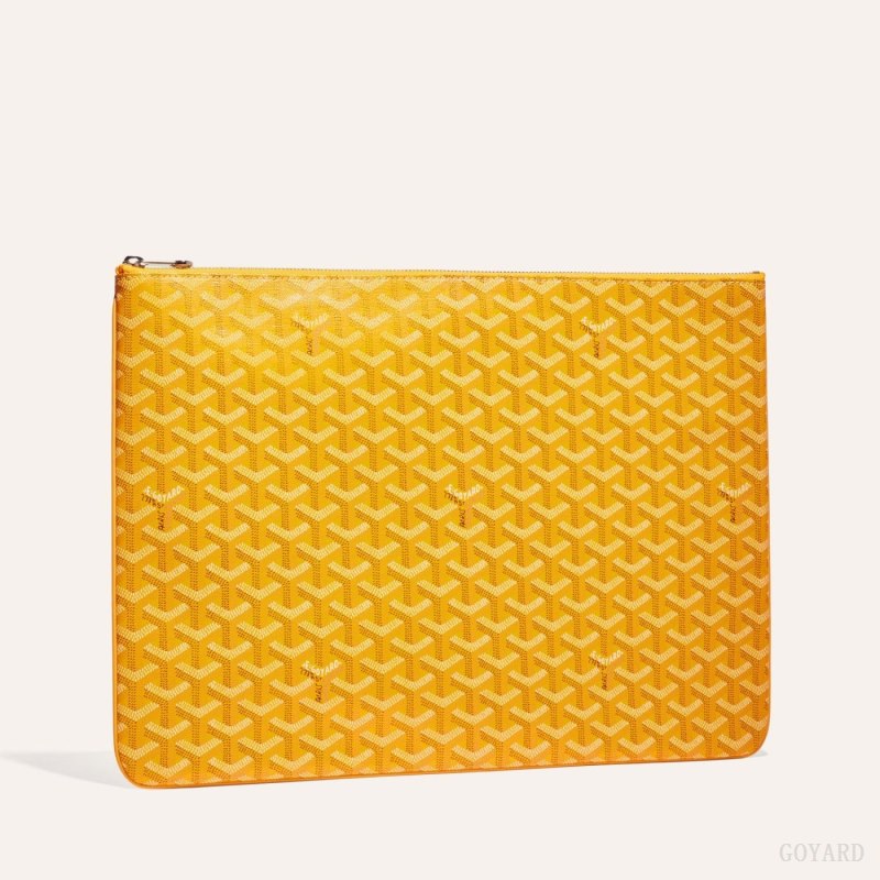Goyard SENAT GM DOCUMENT CASE Kese Çanta Sarı | GY-XZS1772