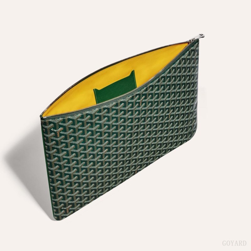 Goyard SENAT GM DOCUMENT CASE Kese Çanta Yeşil | GY-IWW7448