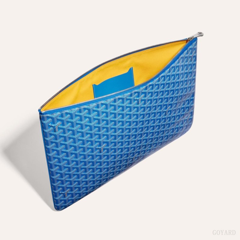 Goyard SENAT GM DOCUMENT CASE Kese Çanta Mavi | GY-PYU2553
