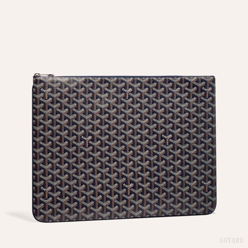 Goyard SENAT GM DOCUMENT CASE Kese Çanta Lacivert Mavi | GY-FCG2130