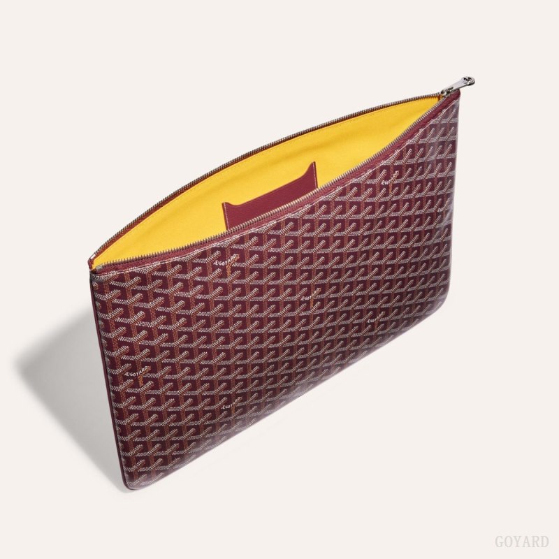 Goyard SENAT GM DOCUMENT CASE Kese Çanta Bordo | GY-ESU6296