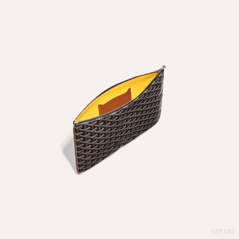 Goyard SÉNAT MM POCKET Aksesuar Siyah Kahverengi | GY-XNR7540