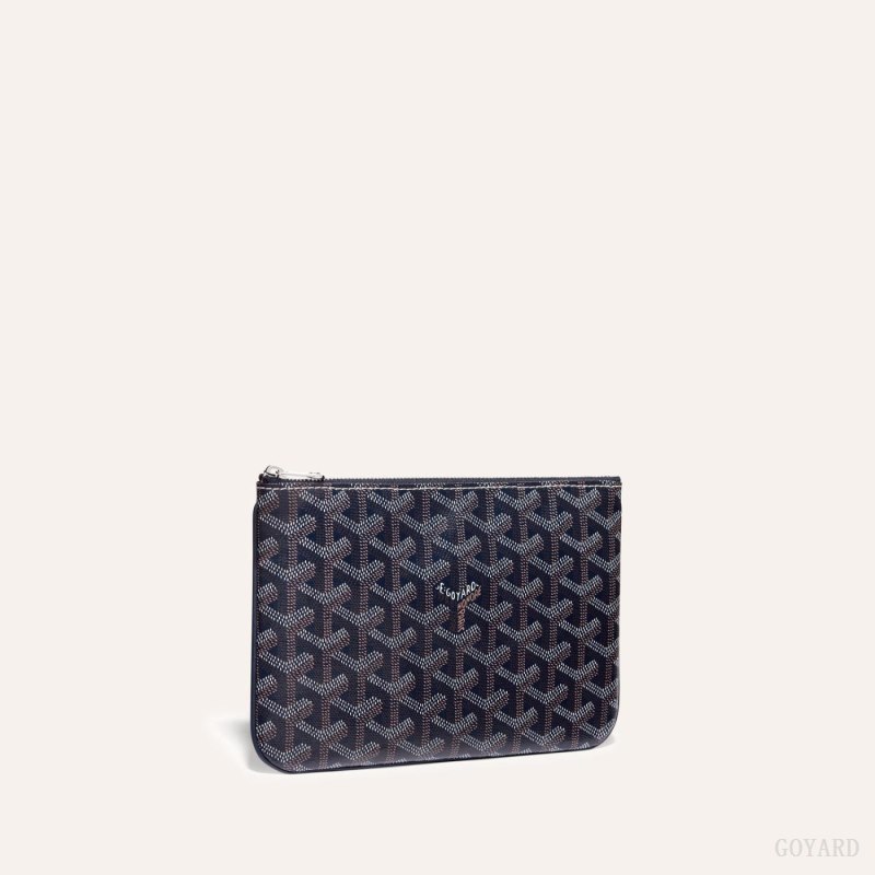 Goyard SÉNAT PM POCKET Küçük Deri Ürünler Lacivert Mavi | GY-AXU9956