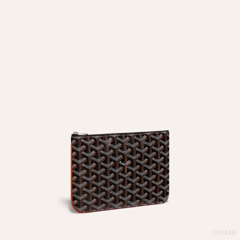 Goyard SÉNAT PM POCKET Küçük Deri Ürünler Siyah Kahverengi | GY-BWD0113