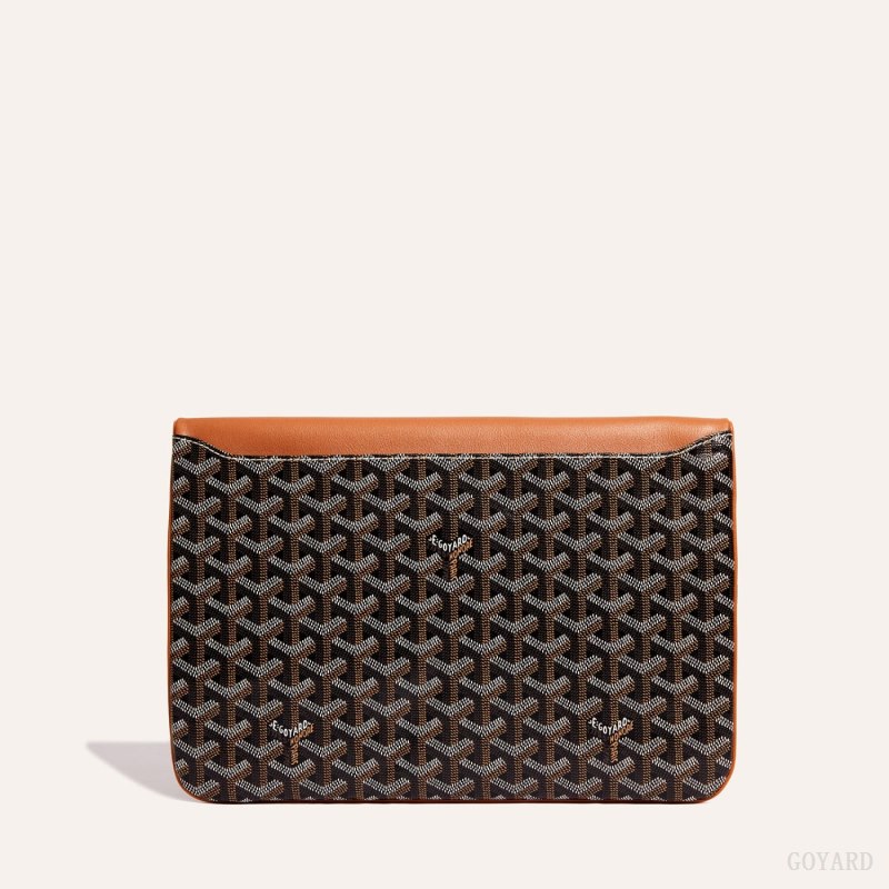 Goyard Sainte-Marie GM Clutch Çantası Siyah Kahverengi | GY-HNL6301