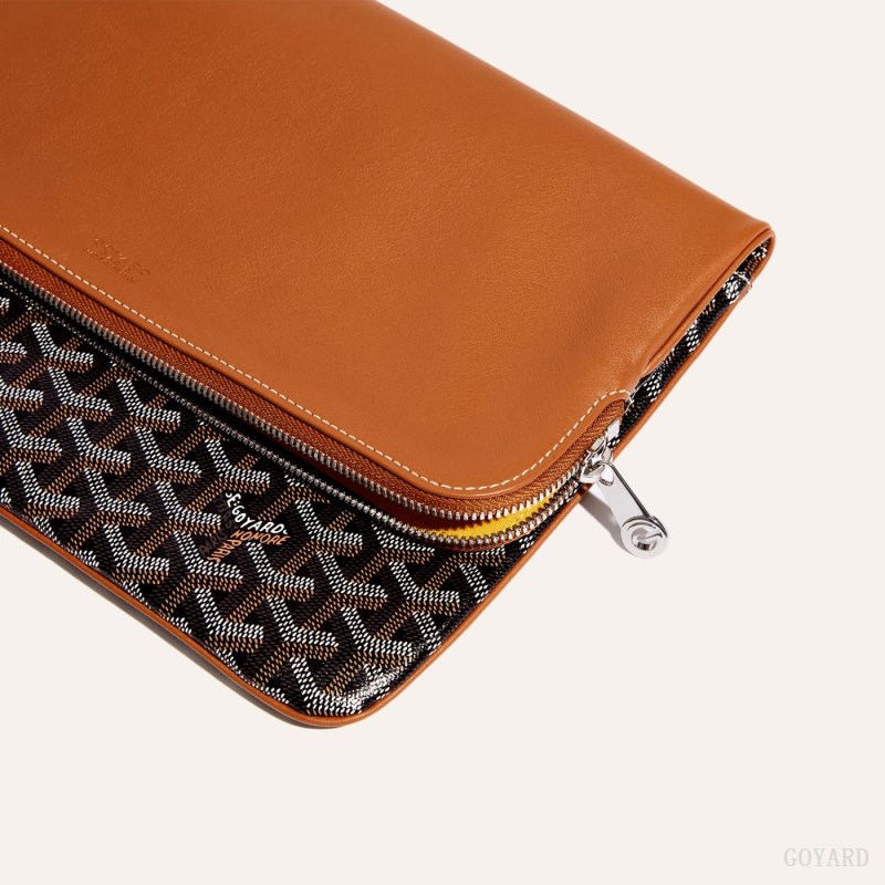 Goyard Sainte-Marie GM Clutch Çantası Siyah Kahverengi | GY-HNL6301