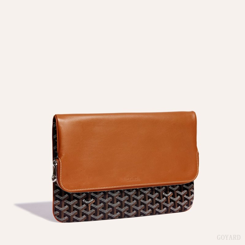 Goyard Sainte-Marie GM Clutch Çantası Siyah Kahverengi | GY-HNL6301