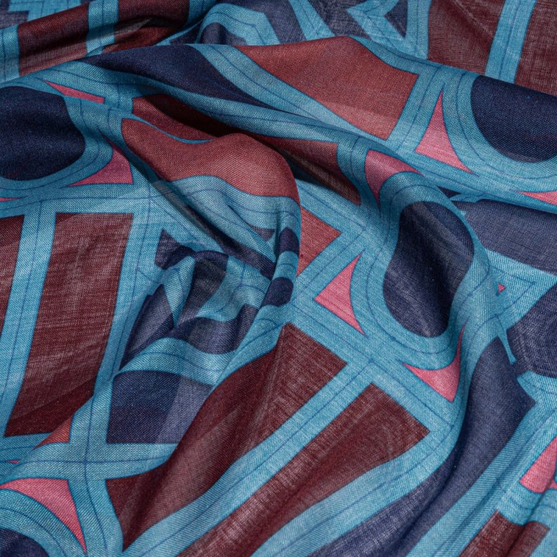 Goyard Shawl N°4 Fular Lacivert Mavi Bordo | GY-FEY9668