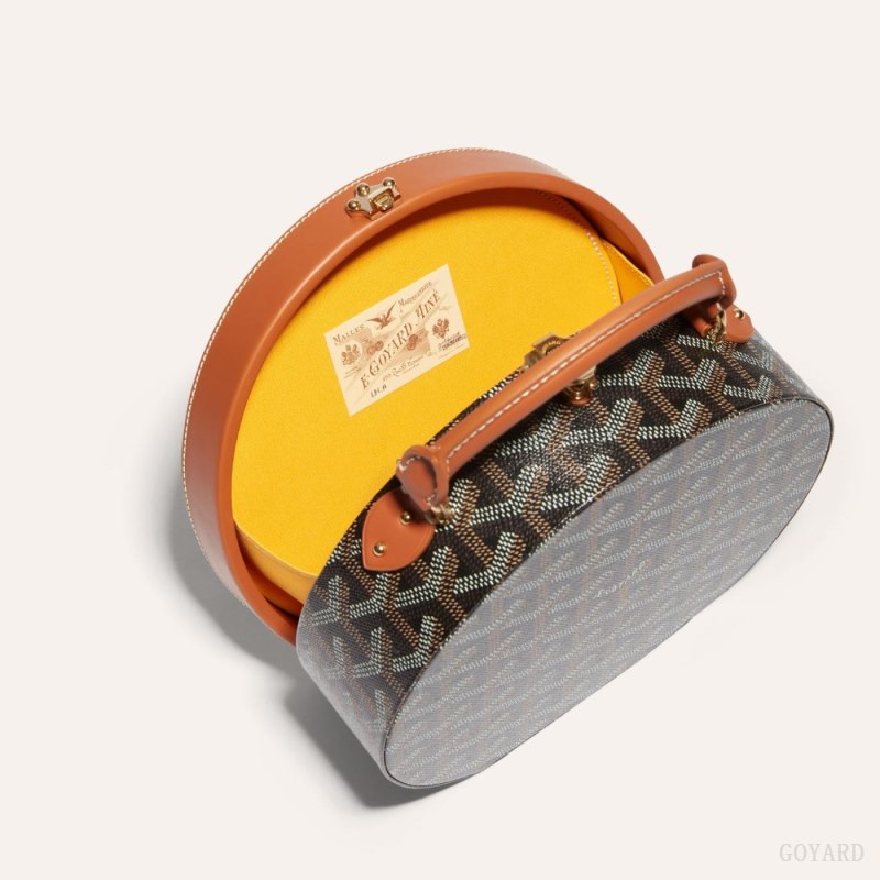 Goyard THE ALTO HATBOX TRUNK BAG Mini Çanta Siyah Kahverengi | GY-ACU0136